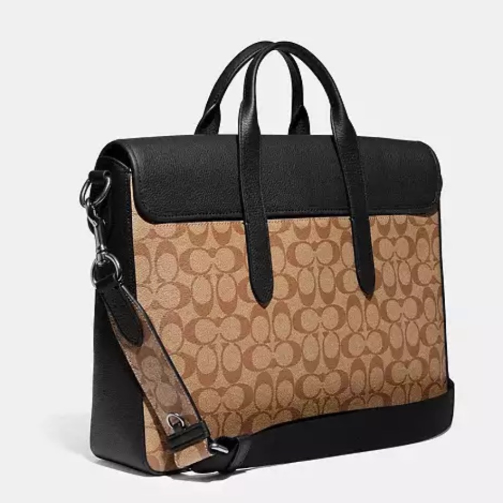 Coach Sullivan Portfolio Brief In Signature Canvas